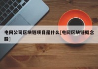 电网公司区块链项目是什么[电网区块链概念股]