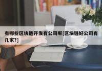 有哪些区块链开发有公司呢[区块链好公司有几家?]